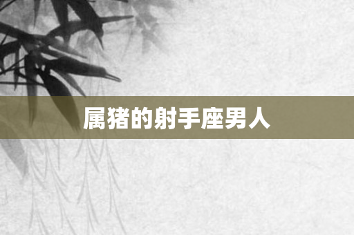 属猪的射手座男人