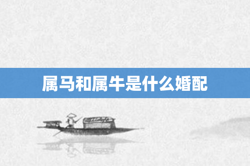 属马和属牛是什么婚配