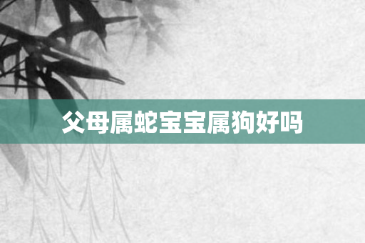 父母属蛇宝宝属狗好吗