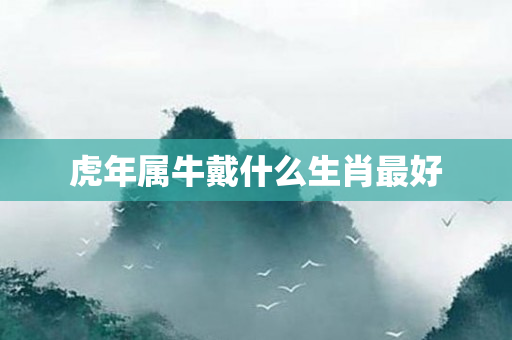 虎年属牛戴什么生肖更好