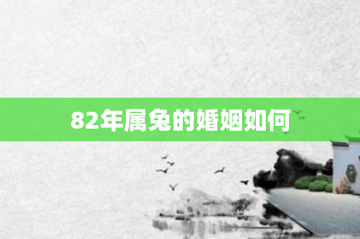 82年属兔的婚姻如何