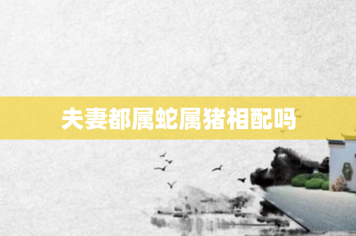 夫妻都属蛇属猪相配吗