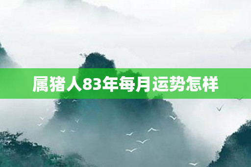 属猪人83年每月运势怎样