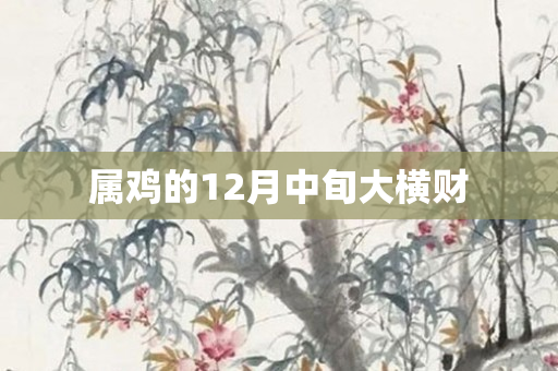 属鸡的12月中旬大横财