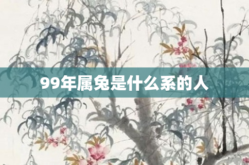 99年属兔是什么系的人