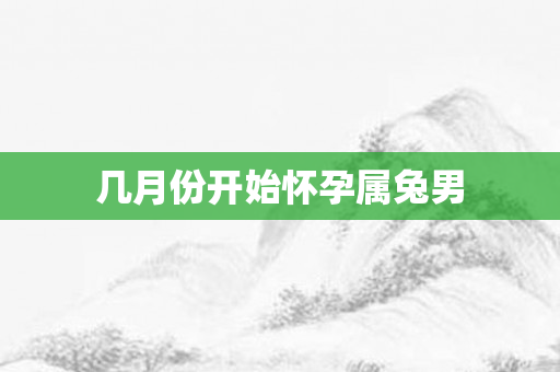 几月份开始怀孕属兔男