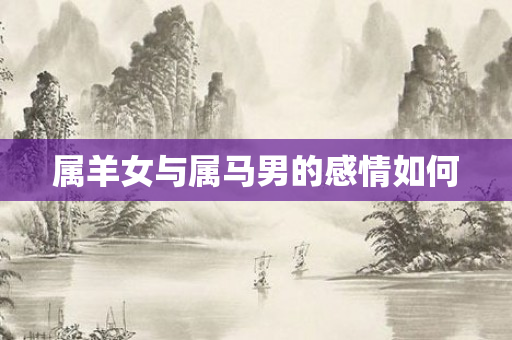 属羊女与属马男的感情如何