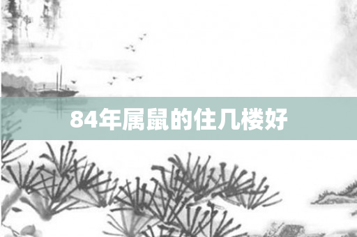 84年属鼠的住几楼好