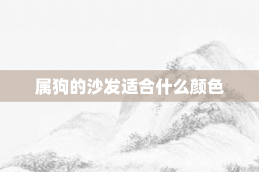 属狗的沙发适合什么颜色