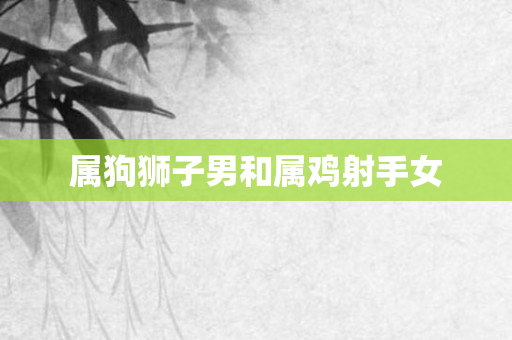 属狗狮子男和属鸡射手女