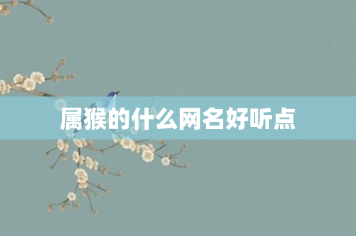 属猴的什么网名好听点