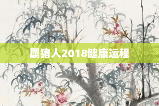 属猪人2018健康运程