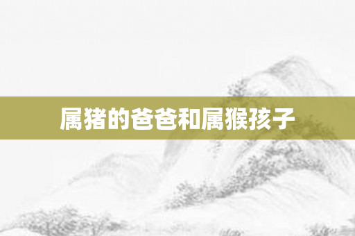 属猪的爸爸和属猴孩子