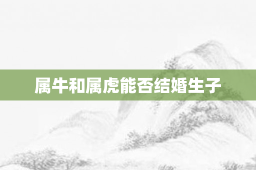 属牛和属虎能否结婚生子