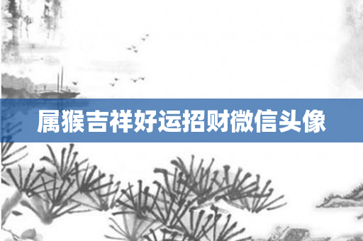 属猴吉祥好运招财微信头像