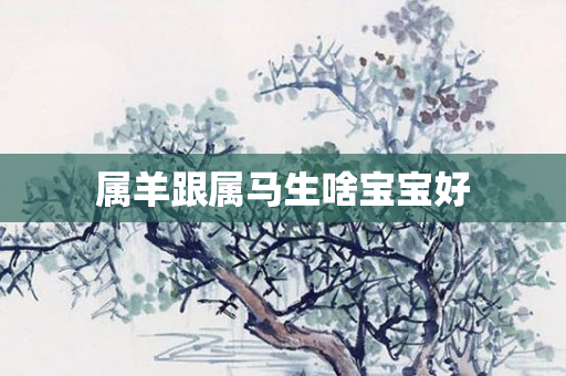 属羊跟属马生啥宝宝好