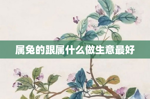 属兔的跟属什么做生意更好