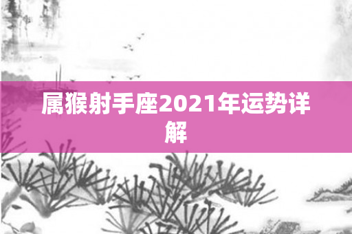 属猴射手座2021年运势详解