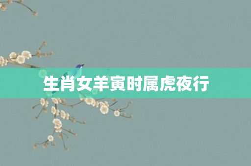 生肖女羊寅时属虎夜行