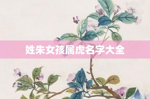 姓朱女孩属虎名字大全