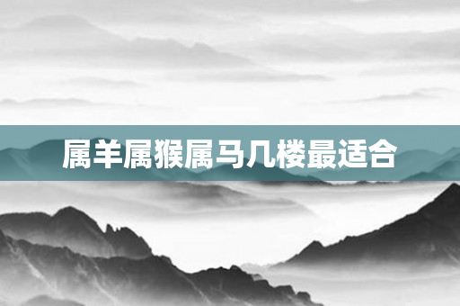 属羊属猴属马几楼最适合