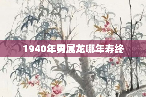 1940年男属龙哪年寿终