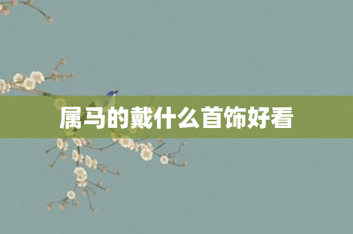 属马的戴什么首饰好看