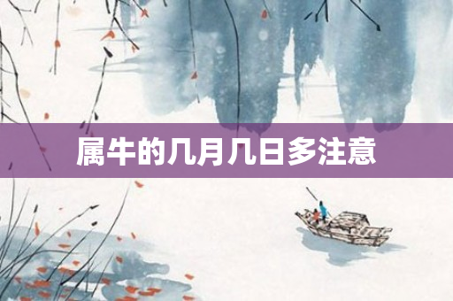 属牛的几月几日多注意