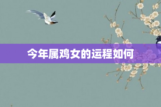 今年属鸡女的运程如何