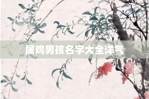 属鸡男孩名字大全洋气