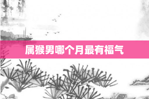 属猴男哪个月最有福气