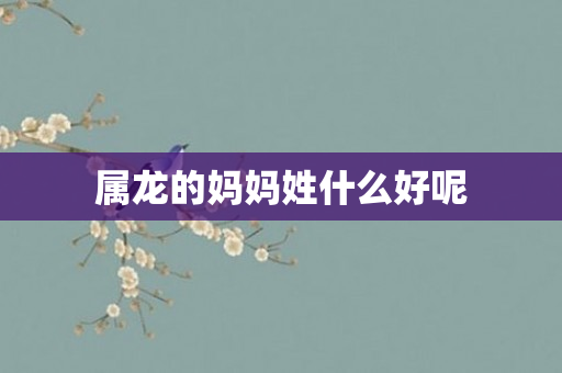 属龙的妈妈姓什么好呢