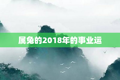属兔的2018年的事业运
