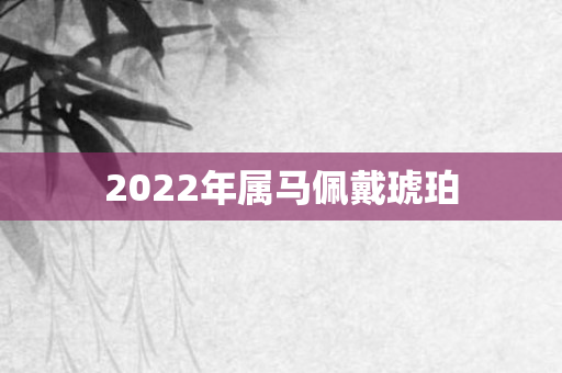2022年属马佩戴琥珀