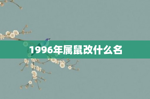 1996年属鼠改什么名