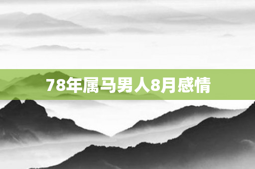 78年属马男人8月感情