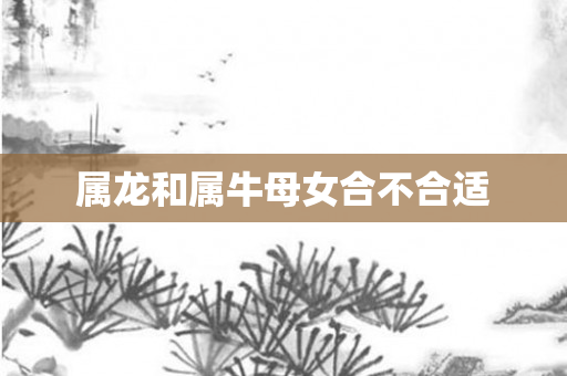 属龙和属牛母女合不合适