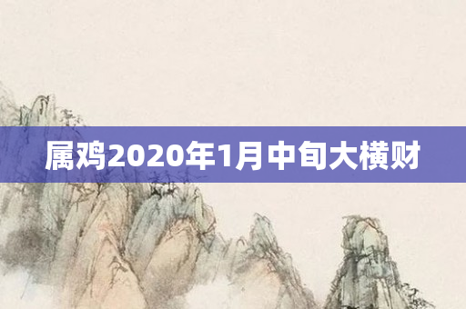 属鸡2020年1月中旬大横财