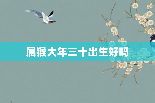 属猴大年三十出生好吗