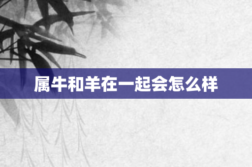 属牛和羊在一起会怎么样