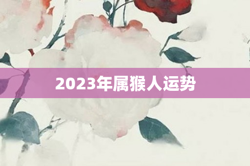 2023年属猴人运势
