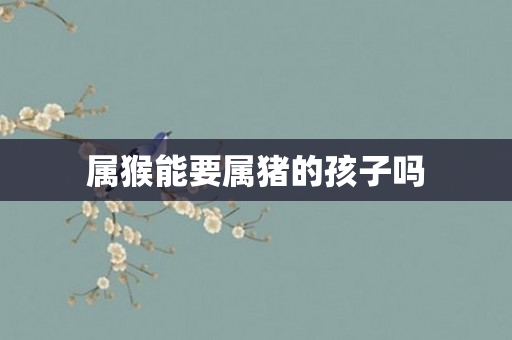 属猴能要属猪的孩子吗