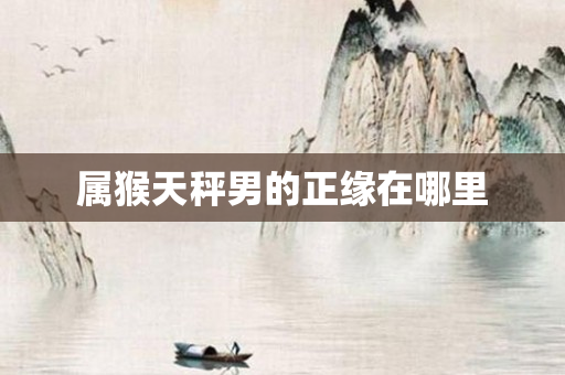 属猴天秤男的正缘在哪里