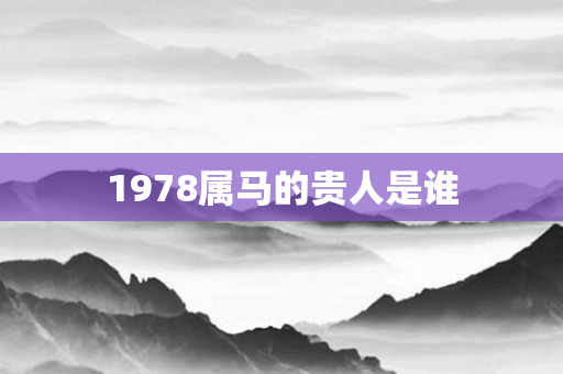 1978属马的贵人是谁