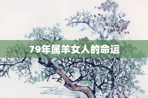 79年属羊女人的命运