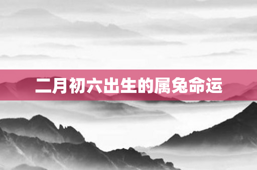 二月初六出生的属兔命运