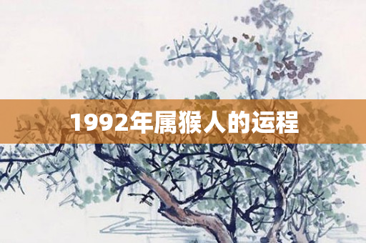 1992年属猴人的运程