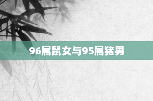 96属鼠女与95属猪男