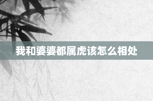 我和婆婆都属虎该怎么相处