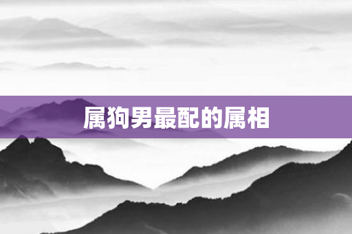 属狗男最配的属相
